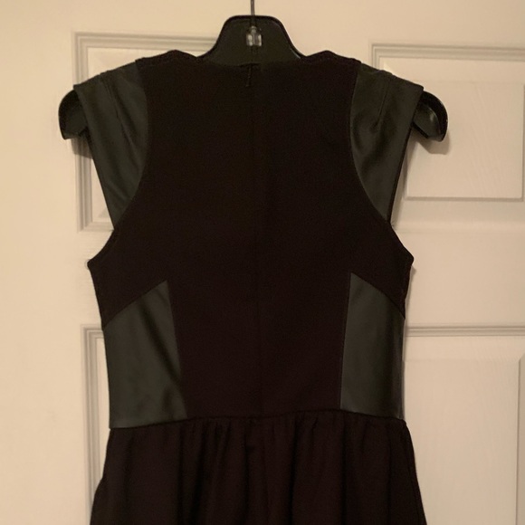 French Connection Faux-Leather Fit & Flare Dress - Picture 3 of 3